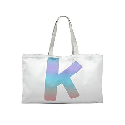 Bonamaison Printed Tote Bag, Reusable Grocery Bag, Shopping Bag, Machine Washable, Foldable, Canvas Cloth Bag with Handles, 47x42 Cm