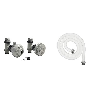 Intex 26005 Set di connessione, diametro 38 mm, accessori per piscina, grigio & Bestway 58368 Tubo da m e 38 mm per Pompe e Filtri a Sabbia