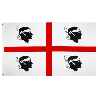 BANDIERA SARDEGNA 150x90cm - BANDIERA SARDA - ITALIA 90 x 150 cm - AZ FLAG