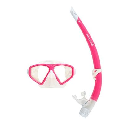 Aqualung Combo Saturn | Masque + Tuba de plongée, randonnée aquatique, snorkeling pour adulte hommes et femmes avec vision à 180°, une protection UV, des verres anti-buée et anti-fuite