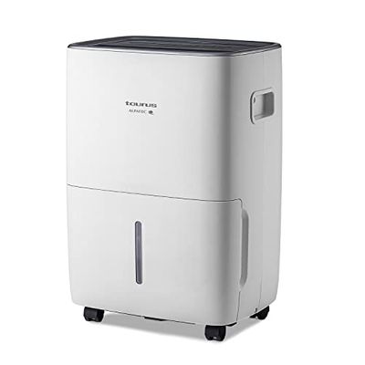 Taurus Pleasant Water Pump Luchtontvochtiger met vochtniveau, 30 l/24 h, tot 60 m², 3 snelheden, R290 koelgas, uitneembaar en wasbaar koolstoffilter, weergave voor volle containers, 460 W