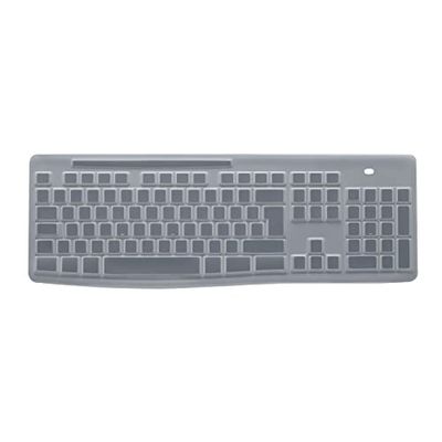 Logitech Protective Cover for K270 Keyboard and MK270 Desktop, cover protettiva, design avvolgente in silicone resistente, a prova di liquidi, ultrasottile, traslucido - Bianco