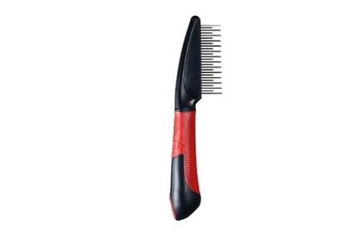 Karlie Pettine per cani corto/lungo, in gomma, rosso/nero, 21 x 5,5 cm