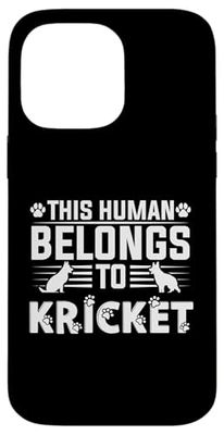 Nome del cane Kricket Gift Belongs To Pet Dog Kricket Custodia per iPhone 14 Pro Max