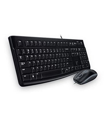 Logitech MK120 Kit Tastiera e Mouse Cablati, Layout Ceco-Slovacco, Nero