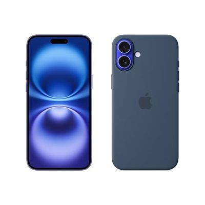 Apple iPhone 16 Plus (512 GB) - ultramarin + Silikonskal med MagSafe - denim