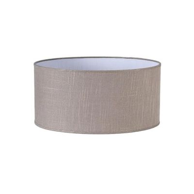 Abat-jour cylindrique en lin gris, taille 45 x 45 x 22 cm, design élégant et moderne, idéal pour lampes E27