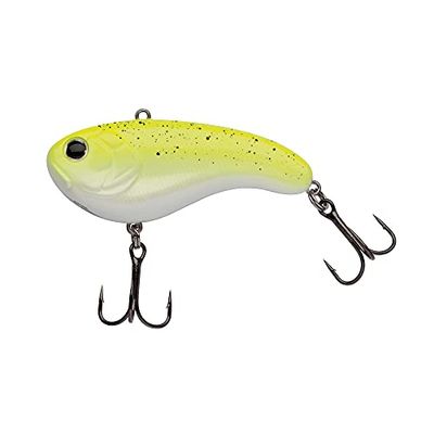 Berkley Flatt Shad, Fishing Hook, Hard Lures, PredatorFishing, Perch, Pike, Zander, Unisex, UV Spotted Neon Yellow, 20g | 66mm