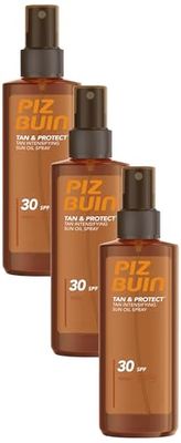 Piz Buin Tan and Protect Tan Accelerating Oil Spray SPF 30 High, 150 ml (Pack of 3)