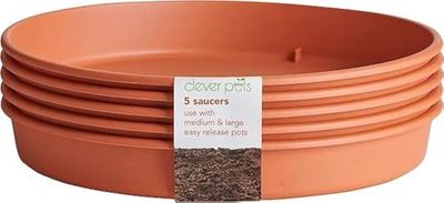 Clever Pots Platos de fácil liberación, Loza, Terracota, Mediano/Grande