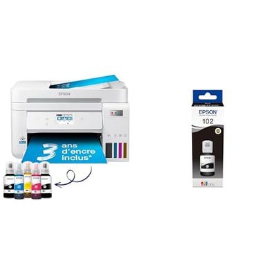 Epson EcoTank ET-4856 avec Une Bouteille d'encre supplémentaire (Noire)