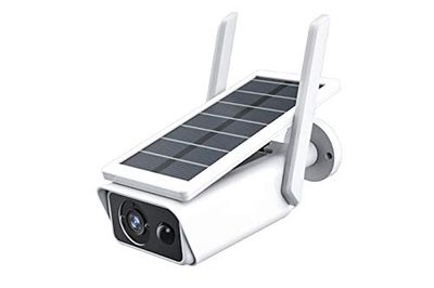 DRIWEI Cámara con Panel Solar WiFi 2MPX Infrarrojos SD Sensor Movimiento ABQ-Q1