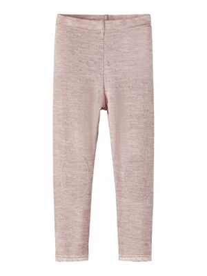 NAME IT Baby Girls' Nmfwang Wool Leggings Solid Noos XIII, Sphinx, 12-18 Months