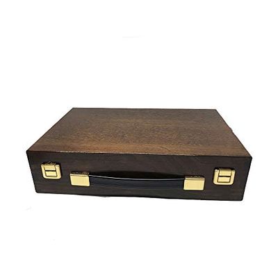 HEADSHOT luxe etui van hout, bestaande uit reinigingsstaafjes, wol, haar, brons, olie, volwassenen, unisex, mix, one-size