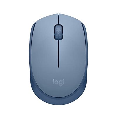 Logitech M171 Wireless Mouse for PC, Mac, Laptop, 2.4 GHz with USB Mini Receiver, Optical Tracking, 12-Months Battery Life, Ambidextrous - Grey