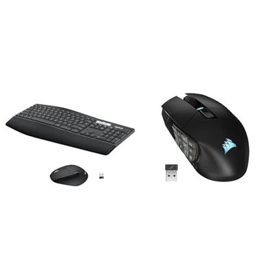 Logitech MK850 Performance draadloze & CORSAIR SCIMITAR ELITE RGB WIRELESS MMO