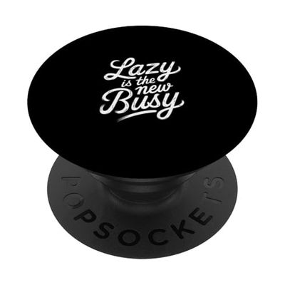 Lazy Is The New Busy Puns de productividad relajada |--- PopSockets PopGrip Adhesivo