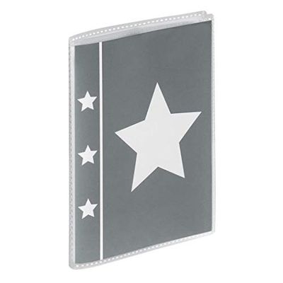Hama Skies fotoalbum och syntetiskt grått skydd - fotoalbum (beige, grå, syntetisk, 10 x 15 cm, 2 ark, 125 mm), 1 förpackning med 24 ark