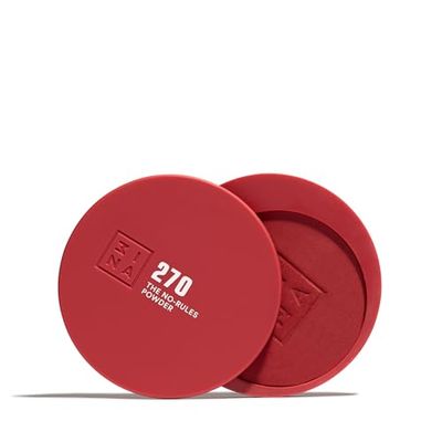 3INA MAKEUP - The No-Rules Powder 270 - Rosso scuro - Polvere Compatta 3 in 1 Rosso scuro per Occhi Labbra e Viso - Polvere con Acido Ialuronico e Ceramide - Formula Leggera - Vegan - Cruelty Free