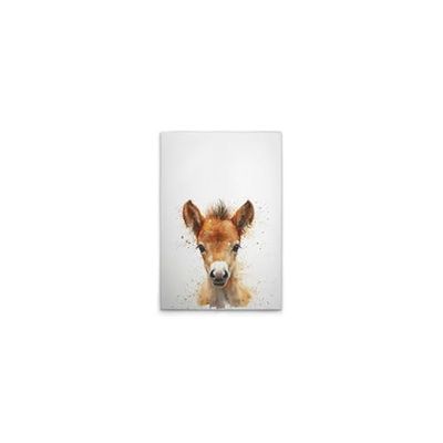 A.S. Création DD133010 Impression sur toile pour chambre d'enfant Motif poulain Blanc/marron 40 x 60 cm