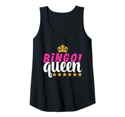 Donna Bingo Queen Fun Game Night Vincitore Canotta