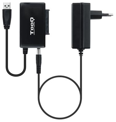 Blendend Adaptador USB 3.0 a SATA para discos de 2.5"/3.5" con alimentación, ideal para transferir datos y conectar discos duros externos.
