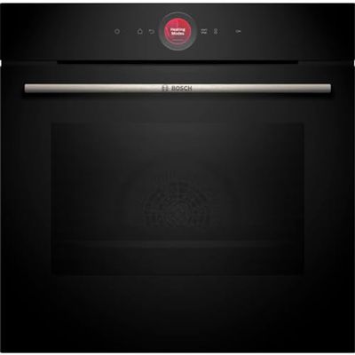 Bosch HBG7341B1 Serie 8 - Horno empotrable inteligente, 60 x 60 cm, fabricado en Alemania, negro, antimanchas y autolimpieza, Air Fry, Bosch Assist automático, aire caliente 3D, pantalla táctil a