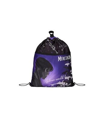 Seven - Ryggsäck - Onsdag - BE THE STRANGE You WANT TO BE, flerfärgad - Ryggsäck med dragsko - Lätt BAG Sportväska - Flickor Sport Ryggsäck, Lila, Taglia unica, Ryggsäck Ryggsäckar