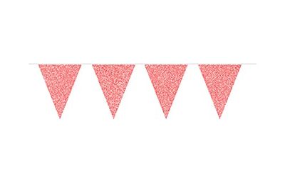 Bandierine rosse glitterate - 6 metri
