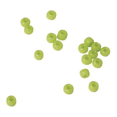 Rayher 14705416 Premium de Rocailles, 2,2 mm à ¸, Opaco, Color Verde, Lata 12 g