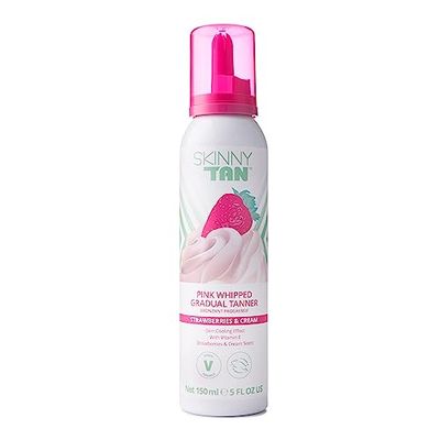 Strawberries and Cream Pink Whipped Gradual Tanner by Skinny Tan for Women - 5 oz Bronzer