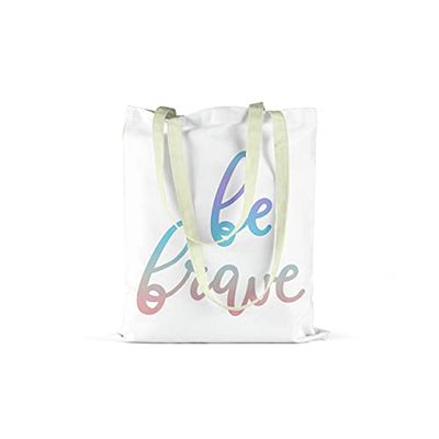 Bonamaison Printed Tote Bag, Reusable Grocery Bag, Shopping Bag, Machine Washable, Foldable, Canvas Cloth Bag with Handles, Size: 34x40 Cm