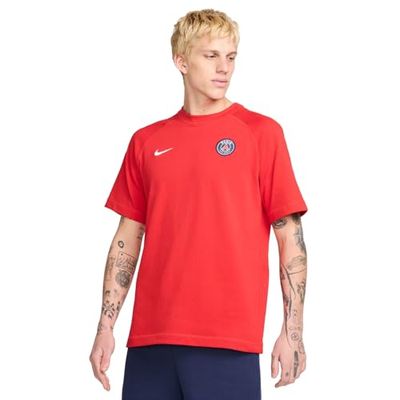 Nike PSG skjorta PSG M Nk Travel Ss Top Esn, University röd/vit, FZ7211-657, S