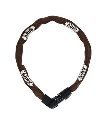 ABUS Fechadura de corrente Tresor 1385 - fechadura de combinação de aço temperado, corrente quadrada de 7 mm de espessura - nível de segurança 7 - 85 cm - castanho