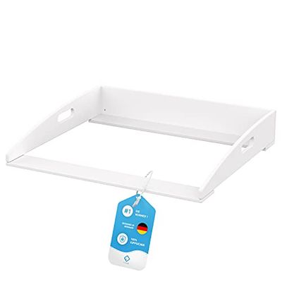 FLIPLINE Table a Langer - Plan à Langer pour Commode - Hemnes HappyBaby Blanc [85x75x13cm] pour Commode IKEA HEMNES - 2 Niveaux de sécurité sur Le Mur et la Commode - Table à Langer Accessoires