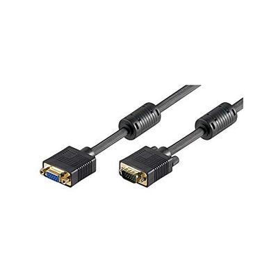 Rallonge de Moniteur Full HD SVGA, Doré, Noir, 2m Longueur