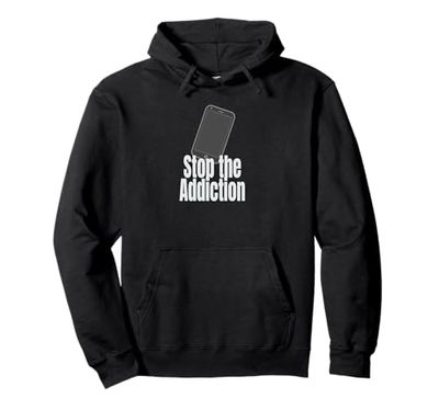 Detener la adicción al teléfono Sudadera con Capucha