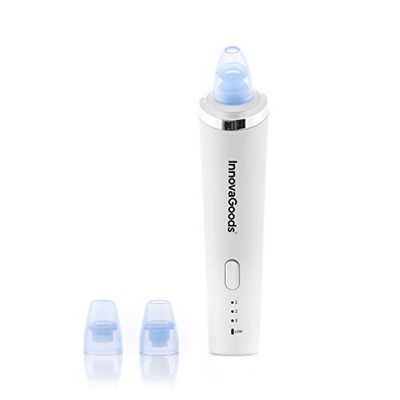 InnovaGoods® Nettoyeur facial électrique pour points noirs Purevac, nettoie en profondeur la peau, élimine les points noirs et les impuretés, avec 5 têtes interchangeables, idéal pour la maison.
