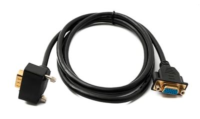 SYSTEM-S D Sub15 kabel 150 cm HD VGA 15-pins stekker naar bus DB15 hoek Up Angled