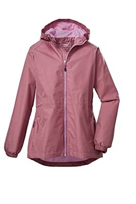 killtec Girl's Funzionale parka/giacca outdoor con cappuccio KOS 222 GRLS JCKT, rose wood, 176, 39273-000