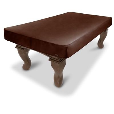 GoSports Copertura per tavolo da biliardo in similpelle di alta qualità, impermeabile e antistrappo, resistente, per interni ed esterni, marrone