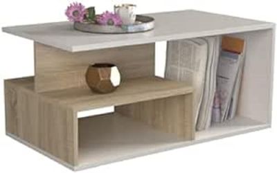 TOP E SHOP Topeshop Prima Son Mix Coffee/Zij/Eindtafel Koffie Tafel, Vrije vorm, 1 poot (s)