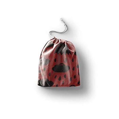 Bonamaison Printed Cotton Produce Bag with Drawstring, Reusable Grocery Bag, Biodegradable Eco-Friendly Bags, Travel Pouch, Sachet Bags, Shopping Bag, Eco Friendly, Foldable, Size: 40x50 Cm