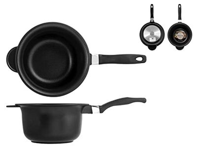 Home Granchef Caldero, Revestimiento Antiadherente con Mango, Redondo, Aluminio, Negro, 26 cm