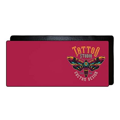 Tapis de Souris rectangulaire en Tissu imprimé numériquement - Dessous antidérapant - Bordure Cousue Noire - pour FPS, MOBA, Jeu Simple - Taille XL : 90 x 40 cm