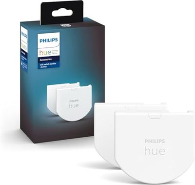 Philips Hue Wall Switch Module, 2 Moduli Interruttori a Parete, Controllo Illuminazione Smart, Bianco