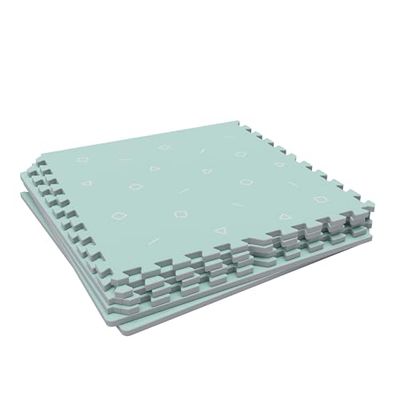 Active Tots | Premium Play Mats | Soft Feel | Contemporary Design | Thick Safety Mats | For Indoor and Outdoor Play | Interlocking Mats, Green