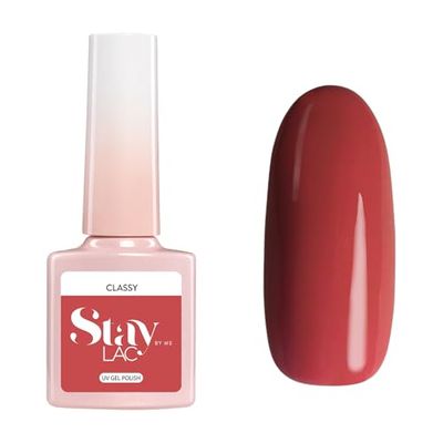 STAYLAC Smalto Semipermanente Unghie 5 ml - Smalto Rosso Classy - Smalti Gel Per Unghie UV Led - Nail Polish - STAYLAC Colori - Smalto Unghie