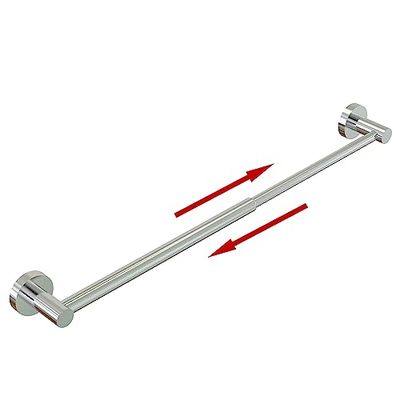 Honmein Towel Bar - Adjustable 304 Stainless Steel Towel Holder for Bathroom (11.8inch-22.6inch) Sturdy and Rustproof Wall Mounted Towel Rack for Bathroom Accessories, Silver…