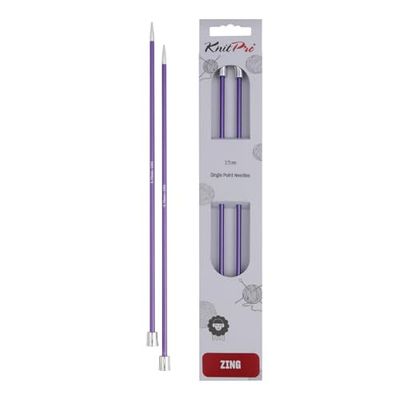 KnitPro Zing: perni per Maglia: estremità Singola: 25 cm x 3,75 mm, Metallo, Viola, 3.75